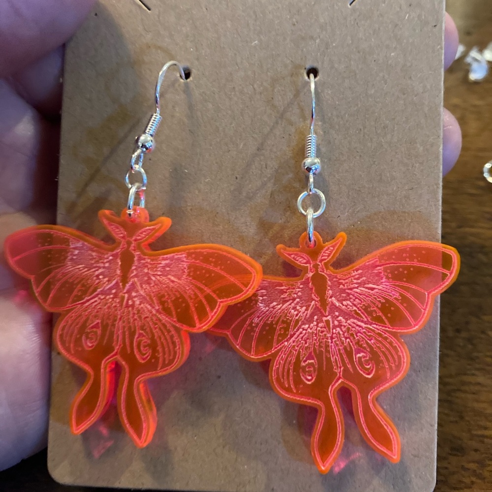 Acrylic laser cut earrings
